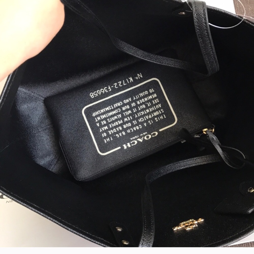 🌷coach reversible tote&pouch/shoulder bag/large - Picture 2 of 8